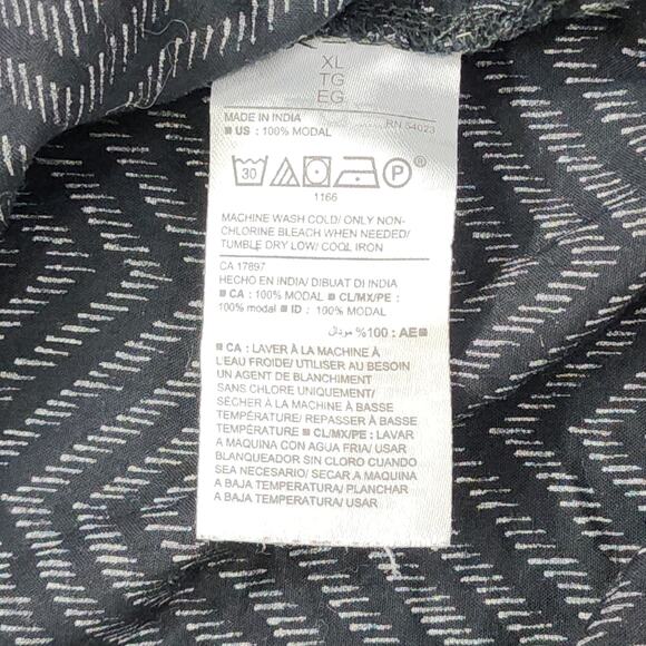 Old Navy Top Womens XL Black Chevron High Square Neck Tank Button Back Modal - Picture 5 of 9